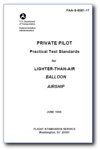 PTS - Private Pilot - Balloon and Airship
